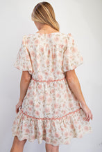 Load image into Gallery viewer, Easel Print Mix Floral Embo Woven Dress