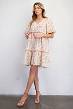 Load image into Gallery viewer, Easel Print Mix Floral Embo Woven Dress
