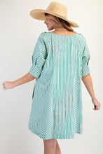 Load image into Gallery viewer, Easel Stripe Poly Crepe Woven Dress