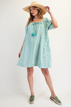 Load image into Gallery viewer, Easel Stripe Poly Crepe Woven Dress