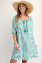 Load image into Gallery viewer, Easel Stripe Poly Crepe Woven Dress