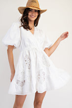 Load image into Gallery viewer, Easel Cotton Poplin Lace Mix Woven Dress