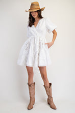 Load image into Gallery viewer, Easel Cotton Poplin Lace Mix Woven Dress