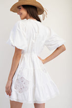 Load image into Gallery viewer, Easel Cotton Poplin Lace Mix Woven Dress