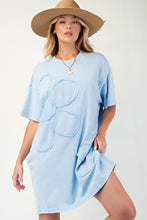 Load image into Gallery viewer, Easel Daisy Patch Mineral Washed T Shirt Dress