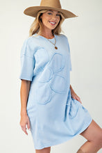 Load image into Gallery viewer, Easel Daisy Patch Mineral Washed T Shirt Dress