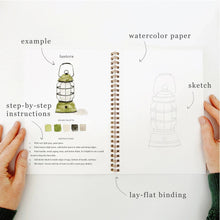 Load image into Gallery viewer, Emily Lex Studio Camping watercolor workbook