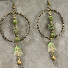 Load image into Gallery viewer, The Primitive Peddler Bells Are Ringing Dangle Drop Earrings*