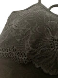 Load image into Gallery viewer, Elietian Spaghetti Strap Bra with Lace Overlay