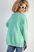 Load image into Gallery viewer, Easel Mineral Wash Smiley Face Pullover