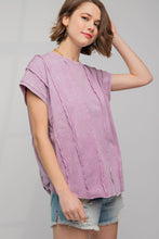 Load image into Gallery viewer, Easel Mineral Wash Short Sleeve Boxy Top