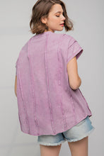 Load image into Gallery viewer, Easel Mineral Wash Short Sleeve Boxy Top