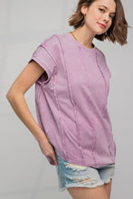 Load image into Gallery viewer, Easel Mineral Wash Short Sleeve Boxy Top