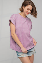 Load image into Gallery viewer, Easel Mineral Wash Short Sleeve Boxy Top