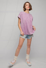 Load image into Gallery viewer, Easel Mineral Wash Short Sleeve Boxy Top