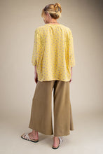 Load image into Gallery viewer, Easel Daisy Patch Front Soft Washed Terry Top