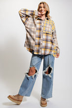 Load image into Gallery viewer, Easel Plaid Button Down Shacket