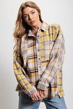 Load image into Gallery viewer, Easel Plaid Button Down Shacket