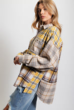 Load image into Gallery viewer, Easel Plaid Button Down Shacket