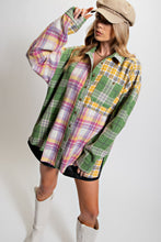 Load image into Gallery viewer, Easel Plaid Button Down Shacket