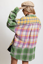 Load image into Gallery viewer, Easel Plaid Button Down Shacket