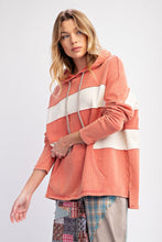 Load image into Gallery viewer, Easel Color Block Washed Hoodie Pullover