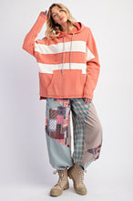 Load image into Gallery viewer, Easel Color Block Washed Hoodie Pullover