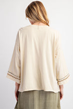 Load image into Gallery viewer, Easel Peace Patch Front Washed Cotton Jersey Top