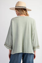 Load image into Gallery viewer, Easel Peace Patch Front Washed Cotton Jersey Top