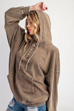 Load image into Gallery viewer, Easel Peace Patch Washed Terry Knit Pullover