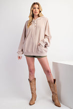 Load image into Gallery viewer, Easel Peace Patch Washed Terry Knit Pullover