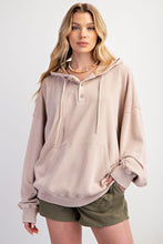 Load image into Gallery viewer, Easel Peace Patch Washed Terry Knit Pullover