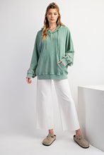 Load image into Gallery viewer, Easel Peace Patch Washed Terry Knit Pullover