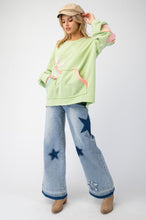 Load image into Gallery viewer, Easel Washed Flower Patch Terry Knit Pullover