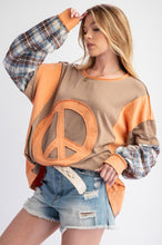 Load image into Gallery viewer, Easel Peace Patch Mixed Mineral Washed Top