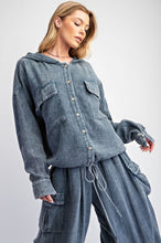 Load image into Gallery viewer, Easel Button Down Cotton Gauze Hoodie Jacket