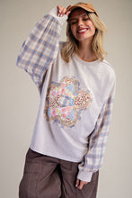 Load image into Gallery viewer, Easel Flower Patch Front Washed Cotton Top