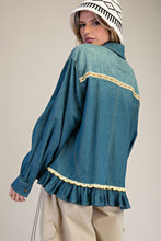 Load image into Gallery viewer, Easel Button Down Stone Washed Denim Shirt