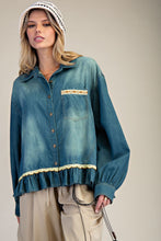 Load image into Gallery viewer, Easel Button Down Stone Washed Denim Shirt
