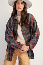 Load image into Gallery viewer, Easel Washed Plaid Shirt Tunic
