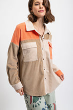Load image into Gallery viewer, Easel Corduroy Color Block Shaket