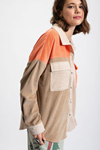 Load image into Gallery viewer, Easel Corduroy Color Block Shaket