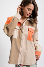 Load image into Gallery viewer, Easel Corduroy Color Block Shaket