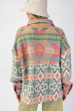 Load image into Gallery viewer, Easel Ethnic Print Fleece Pullover