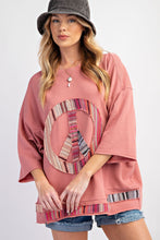 Load image into Gallery viewer, Easel Front Peace Patch Knit Top
