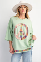 Load image into Gallery viewer, Easel Front Peace Patch Knit Top