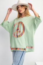 Load image into Gallery viewer, Easel Front Peace Patch Knit Top