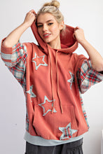 Load image into Gallery viewer, Easel Star Patch Mineral Washed Hoodie Pullover