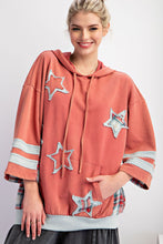 Load image into Gallery viewer, Easel Star Patch Mineral Washed Hoodie Pullover