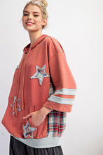 Load image into Gallery viewer, Easel Star Patch Mineral Washed Hoodie Pullover